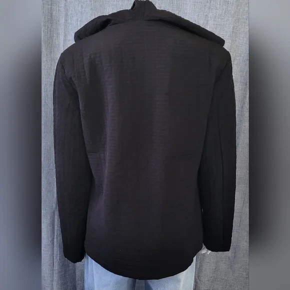 ESPRIT Quilted Jacket with Hood Full Zip Black Size Small - Picture 3 of 10